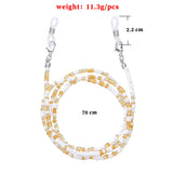 Colorful Bead Face Mask Lanyard Holder