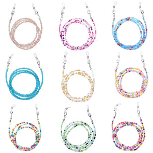 Colorful Bead Face Mask Lanyard Holder