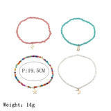 Multilayer Star Moon Butterfly Anklet Bracelet