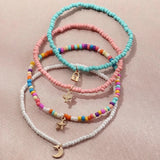 Multilayer Star Moon Butterfly Anklet Bracelet