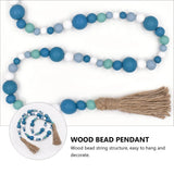 Wooden Beads Tassel Wall Decor Farmhouse Decoration String Ornament Hanger
