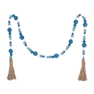 Wooden Beads Tassel Wall Decor Farmhouse Decoration String Ornament Hanger