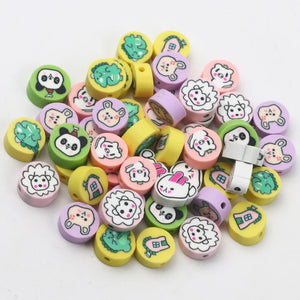 Polymer Clay Spacer Beads Animal Pattern DIY Jewelry