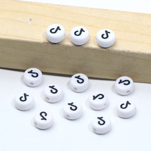 Acrylic Flat Round Beads 4x7mm 100pcs DIY Jewelry Making Accessories