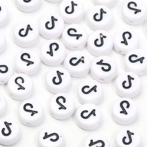 Acrylic Flat Round Beads 4x7mm 100pcs DIY Jewelry Making Accessories