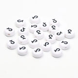 Acrylic Flat Round Beads 4x7mm 100pcs DIY Jewelry Making Accessories