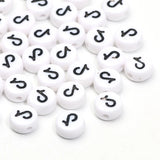Acrylic Flat Round Beads 4x7mm 100pcs DIY Jewelry Making Accessories