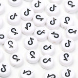 Acrylic Flat Round Beads 4x7mm 100pcs DIY Jewelry Making Accessories