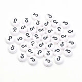 Acrylic Flat Round Beads 4x7mm 100pcs DIY Jewelry Making Accessories