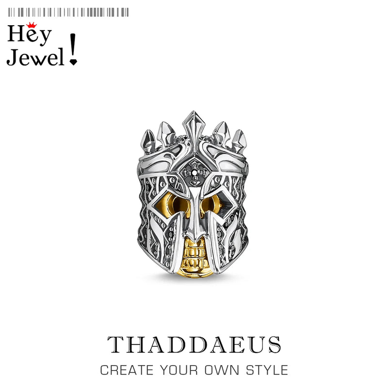Knight Skull Charm Bead 2021 Fits Bracelet Europe Jewelry Gift Women Men