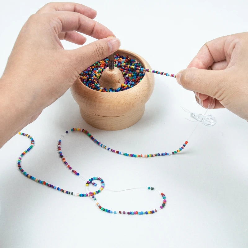 Bead Loader Spinner with Large Eye Beading Needles DIY Seed Beads