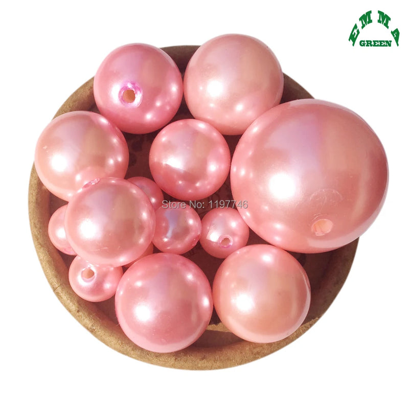 Pink Pearl Beads 6mm-30mm A75 Acrylic abs Pearls Beads
