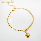 Bead Pendant Bracelets for Women Stainless Steel Hand Wrist Jewelry