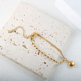 Bead Pendant Bracelets for Women Stainless Steel Hand Wrist Jewelry
