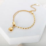 Bead Pendant Bracelets for Women Stainless Steel Hand Wrist Jewelry