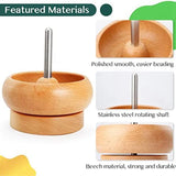Wooden Bead Spinner Bowl, 2 Beading Needles, 3000 Seed Beads