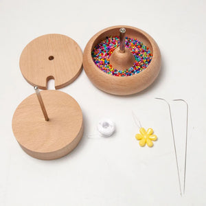 Wooden Bead Spinner Manual Beading Tool Jewelry Bracelet Making Crafts