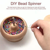 Wooden Bead Spinner Manual Beading Tool Jewelry Bracelet Making Crafts
