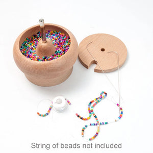 Wooden Bead Spinner Manual Beading Tool Jewelry Bracelet Making Crafts