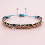 Adjustable Bead Weave Bracelet Waterproof Boho Wrap Wristband