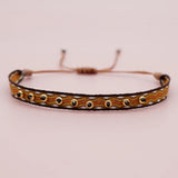 Adjustable Bead Weave Bracelet Waterproof Boho Wrap Wristband