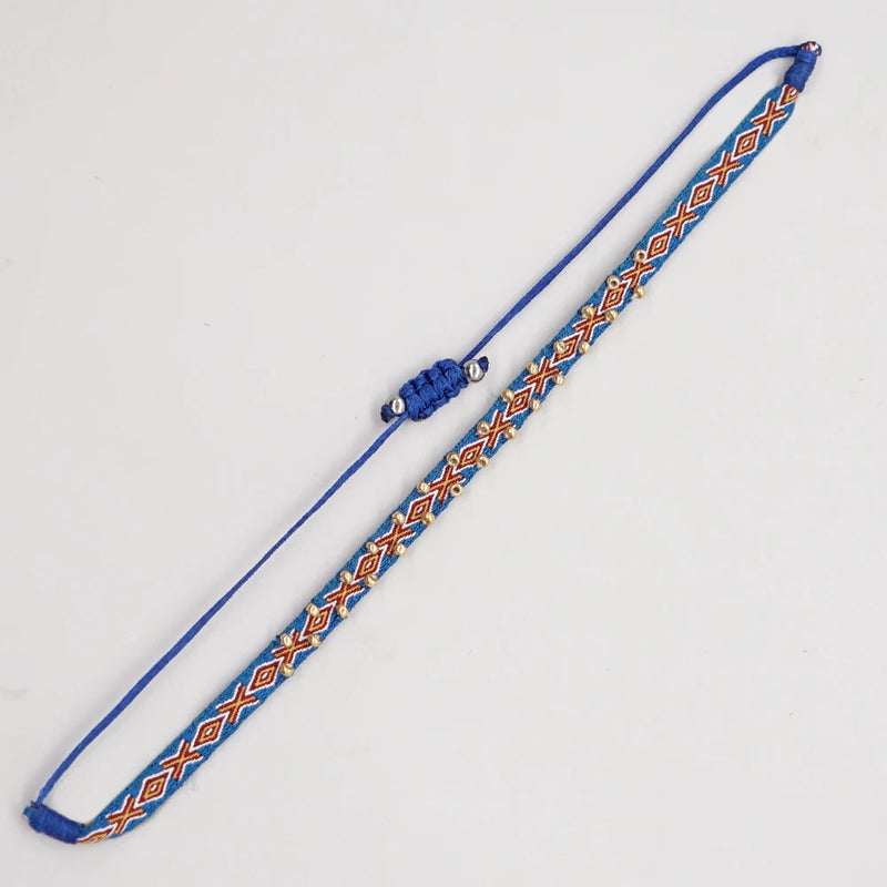 Adjustable Bead Weave Bracelet Waterproof Boho Wrap Wristband