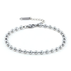 Stainless Steel Bead Bracelet Charm Jewelry Accessory