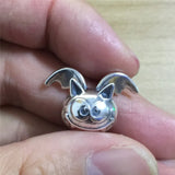 925 Silver Bat Demon Charm Bead European Jewelry