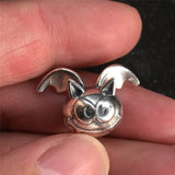 925 Silver Bat Demon Charm Bead European Jewelry