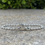 925 Sterling Silver Big Heart Lock Clasp Charm