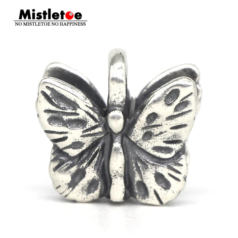 925 Silver Butterfly Lock Clasp Charm Jewelry