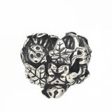 925 Sterling Silver Butterfly Heart Charm Bead European Jewelry
