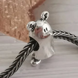 925 Sterling Silver Ghost Charm Bead European Jewelry