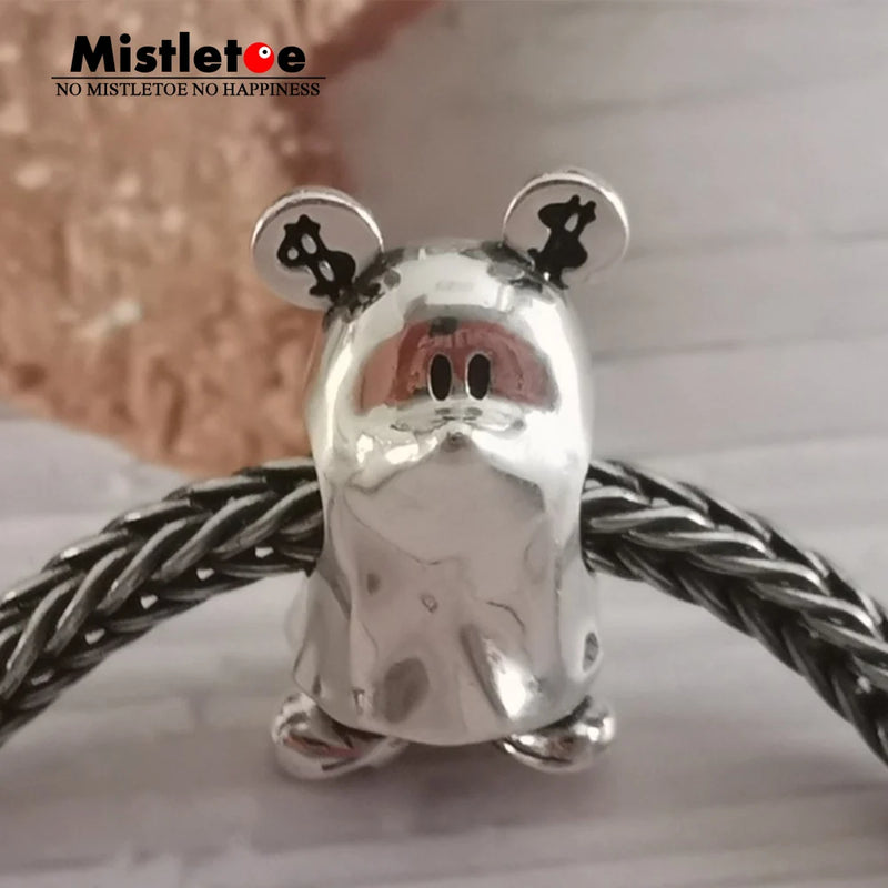 925 Sterling Silver Ghost Charm Bead European Jewelry