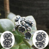 925 Silver Cherry Blossoms Daisy Spacer Charm Bead
