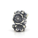 925 Silver Cherry Blossoms Daisy Spacer Charm Bead