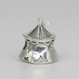 925 Silver Circus Tent Charm Bead for European Jewelry
