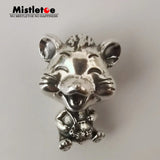 925 Silver Mouse Baby Charm Bead European Jewelry