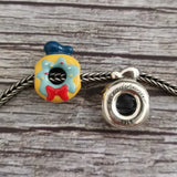 925 Silver Donuts Charm Bead European Jewelry