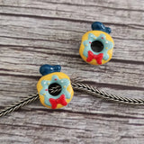 925 Silver Donuts Charm Bead European Jewelry