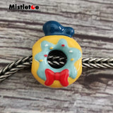 925 Silver Donuts Charm Bead European Jewelry