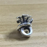 925 Silver Flower Stopper Charm Bead Jewelry