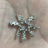 925 Sterling Silver Halloween Ghost Spacer Charm Bead European Jewelry