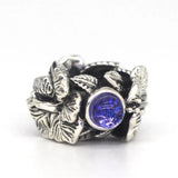 925 Silver Hibiscus Spacer Charm Bead for Troll 3.0mm Bracelet