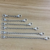 925 Silver Lobster Clasp Safety Chain for Bracelet Necklace