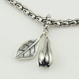 925 Silver Magnolia Dangle Charm for European Bracelet