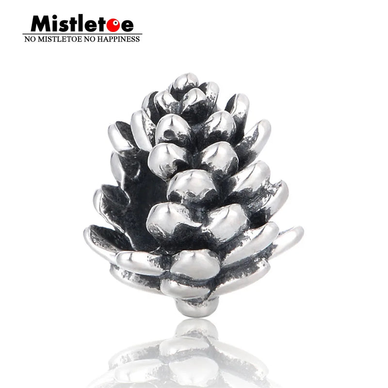 925 Silver Pinecone Charm Bead for Bracelet