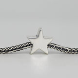 925 Silver Star Charm Bead for European Bracelets