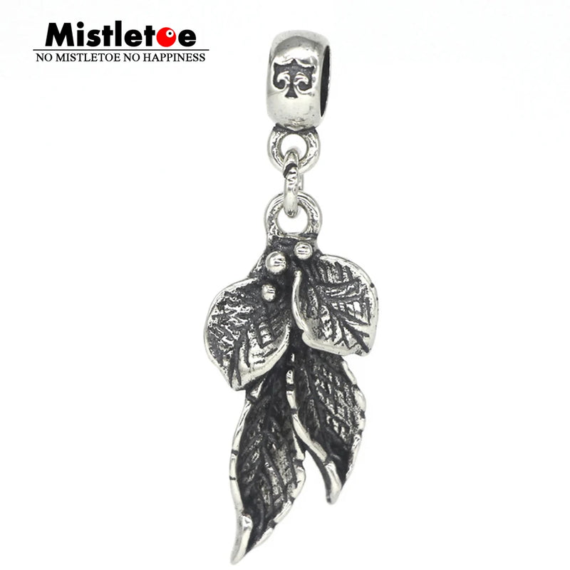 925 Silver Leaf Fall Charm Bead for Bracelet
