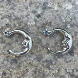 925 Sterling Smiley Moon Star Charm Bead European Bracelet